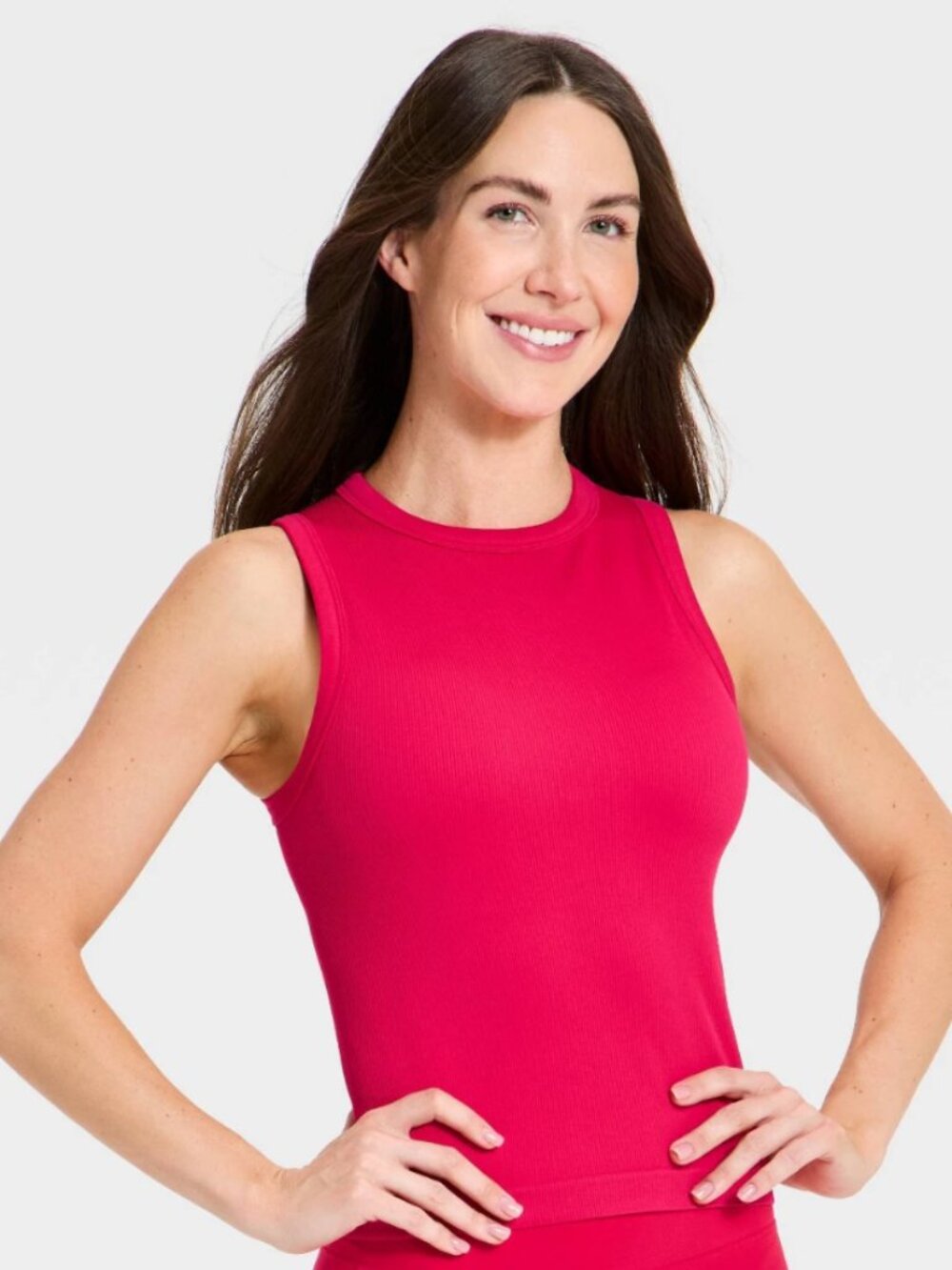 NEW All In Motion Women's Seamless Support Red Small Tank Top